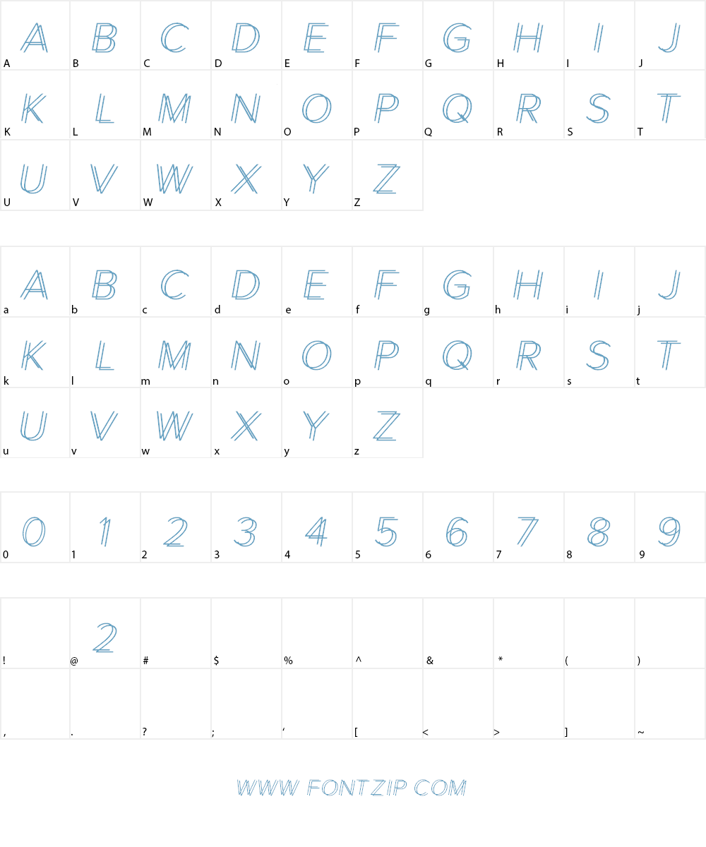 Xmas Shopping Font Character